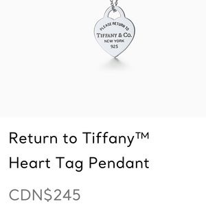 Return to Tiffany Heart Pendant